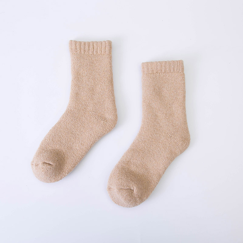 冬季加厚毛圈袜男士超厚羊毛袜女士纯色兔羊毛袜保暖毛巾袜子批发