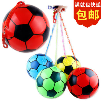 New children's inflatable toys children's practice football thickened with chain football factory price wholesale stall hot sale