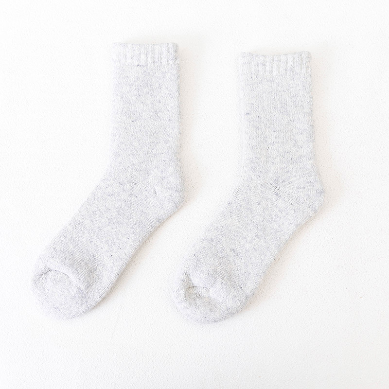 冬季加厚毛圈袜男士超厚羊毛袜女士纯色兔羊毛袜保暖毛巾袜子批发