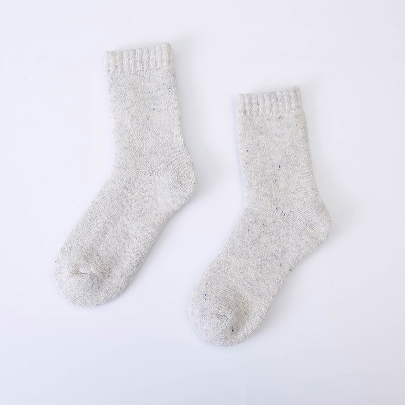 冬季加厚毛圈袜男士超厚羊毛袜女士纯色兔羊毛袜保暖毛巾袜子批发