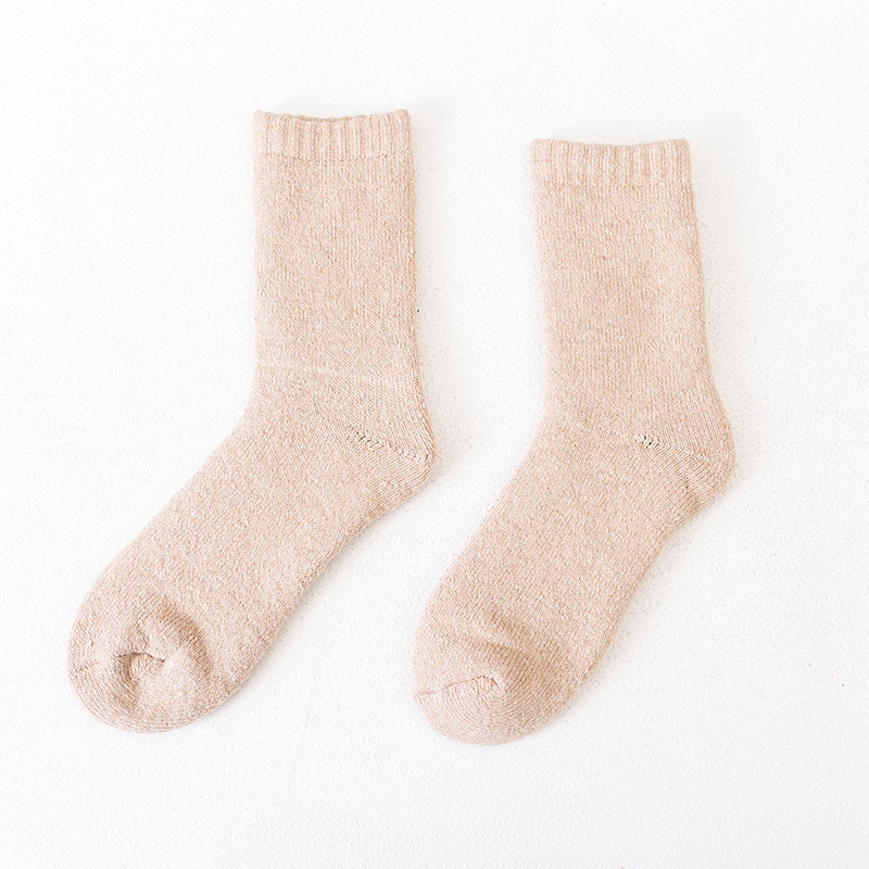 冬季加厚毛圈袜男士超厚羊毛袜女士纯色兔羊毛袜保暖毛巾袜子批发