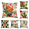 Cross-border Fresh Flamingo Green Leaf Series Linen Pillowcase Cushion Cover AliExpress Amazon eabyD346