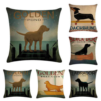Cross-Border Sledding Dog Series Linen Pillow Cover Cushion Cover Aliexpress Amazon Eabye464