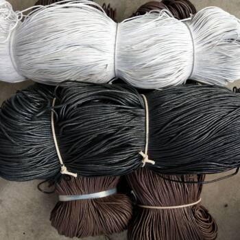 Round Tag Hanging Cord 1mm Waxed Cotton String Rope Manufacturer Handmade Waxed Rope Weaving Wholesale in Stock Round Rope
