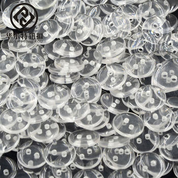 Wholesale resin button Bread Buckle transparent four-piece quilt cover button two-eye button