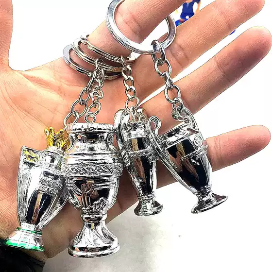 Resin Trophy Keychain Gold Cup America's Cup Champions League Cup Premier League Cup European Cup Keychain Fans Accessories