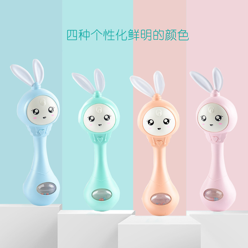 摇铃玩具早教玩具婴儿0-1岁手抓摇铃牙胶音乐棒沙锤节奏棒