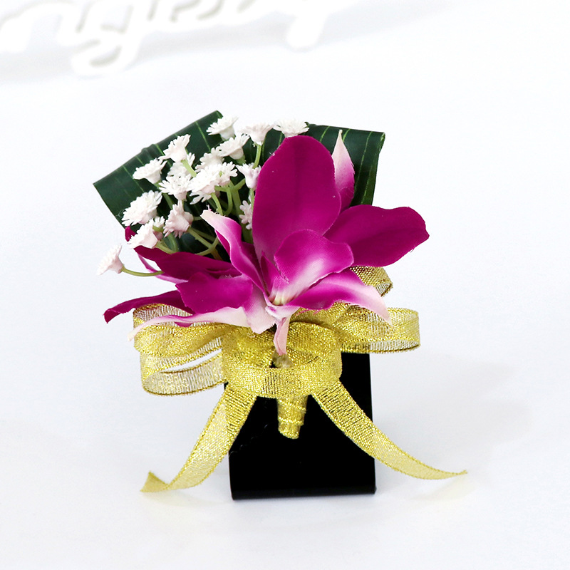 [Clearance] Simulation orchid corsage business meeting guests wear etiquette flower wedding corsage wedding supplies