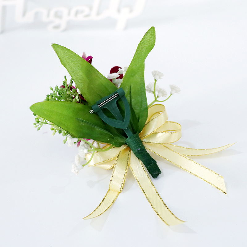 [Clearance] Simulation orchid corsage business meeting guests wear etiquette flower wedding corsage wedding supplies