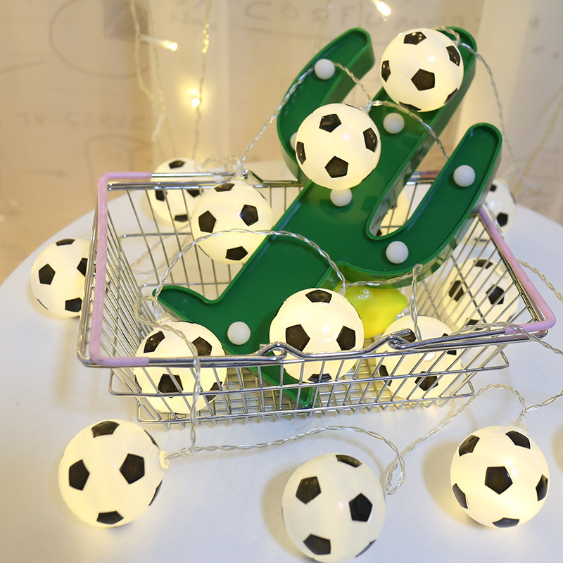 New creative football led string light bar ktv World Cup theme football decorative light battery box modeling light