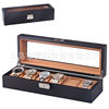 [Luxury Edition] Spot Wholesale Carbon Fiber Pattern 6-Digit Watch Box Storage Display Watch Box 6-Piece Pu Watch Box