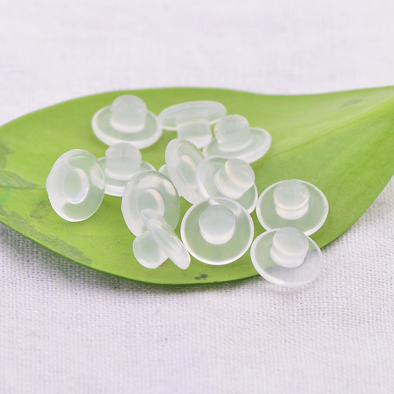 现货批发防滑耳夹防痛垫环保硅胶耳夹垫透明隐形螺旋耳夹软胶垫