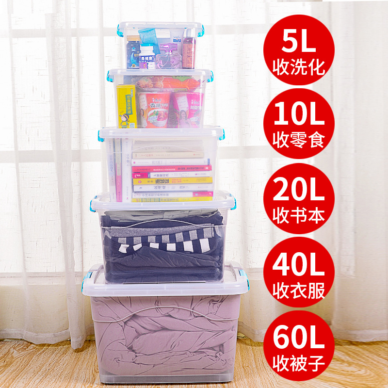 Factory wholesale transparent storage box plastic storage box toy storage box luggage storage box portable storage box