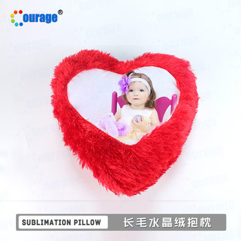 Thermal transfer printing pillow wholesale diy blank pillowcase cushion long wool Crystal velvet pillowcase factory direct sales