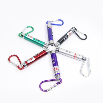 Three-in-one laser flashlight mountaineering buckle small flashlight ultraviolet fluorescent agent detection money detector LED lighting lamp