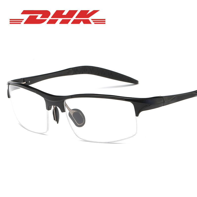 Explosive glasses frame Men's sports flat lens myopia aluminum magnesium half frame optical glasses frame 8177 glasses wholesale