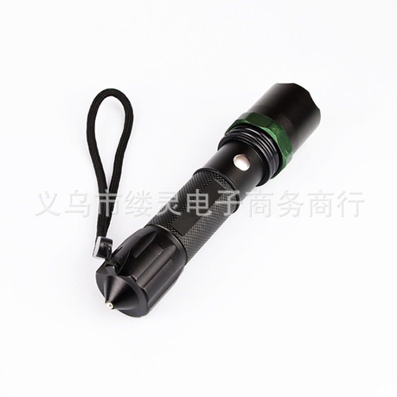 批发户外骑行强光手电充电式远射变焦手电筒套装活动礼品远射手电