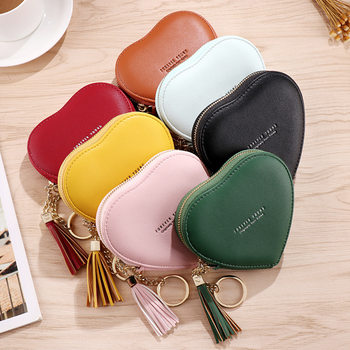 Wallet Women 2025 New Korean Style Trendy Personalized Keychain Cute Heart-Shaped Coin Bag Women's Coin Purse