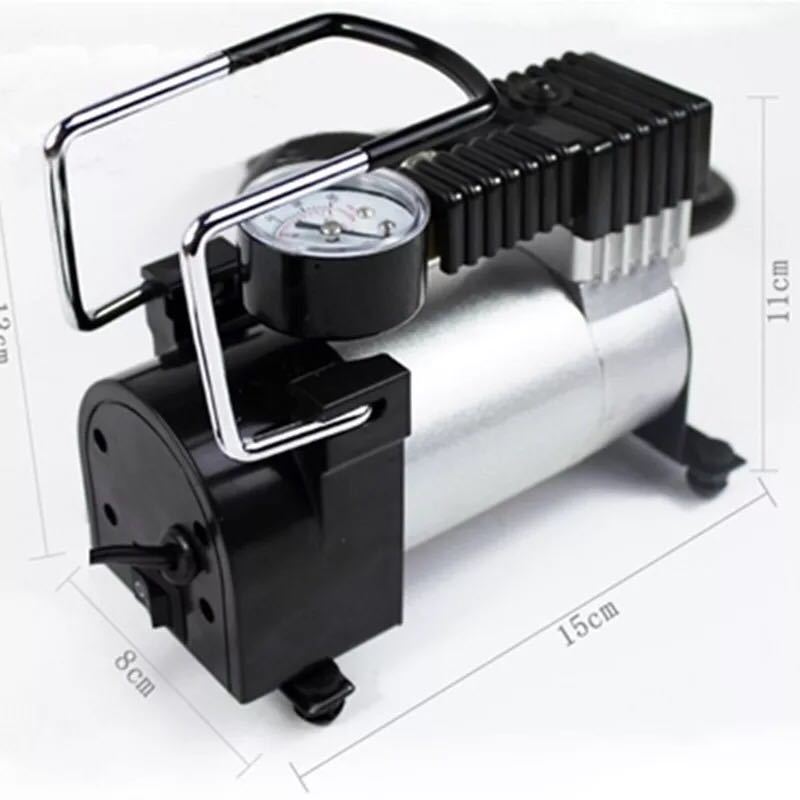Cross-border single-cylinder metal air pump 12V car mini car tire pressure detection air pump factory outlet