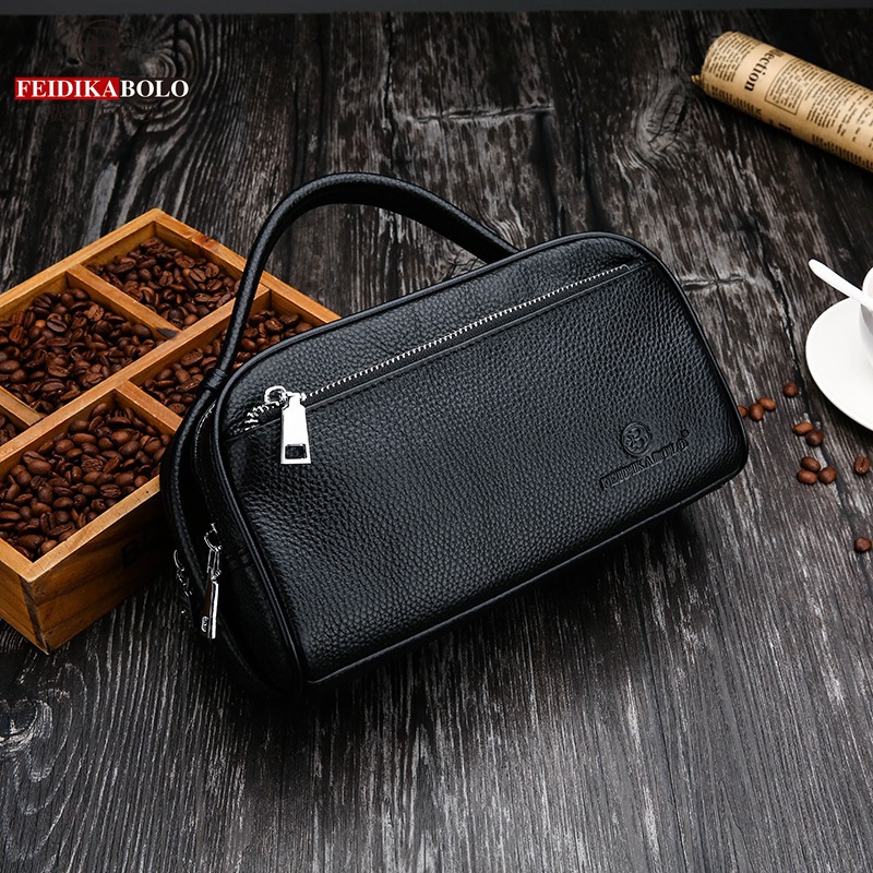 Genuine Leather Cross-border Amazon Men's Handbag Business One-shoulder Crossbody Bag Men's Leather Bag Business Cowhide Briefcase