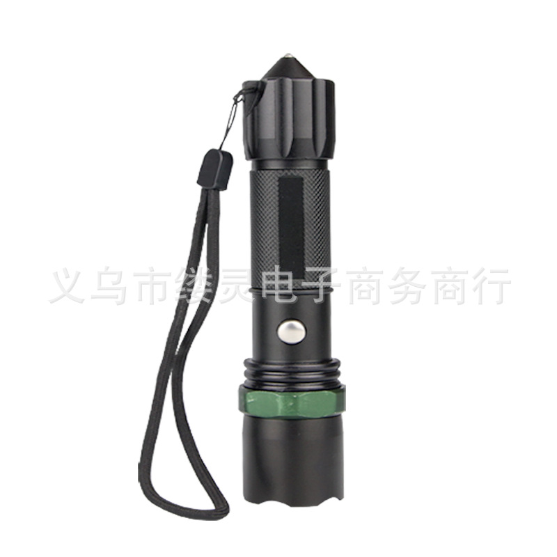 批发户外骑行强光手电充电式远射变焦手电筒套装活动礼品远射手电