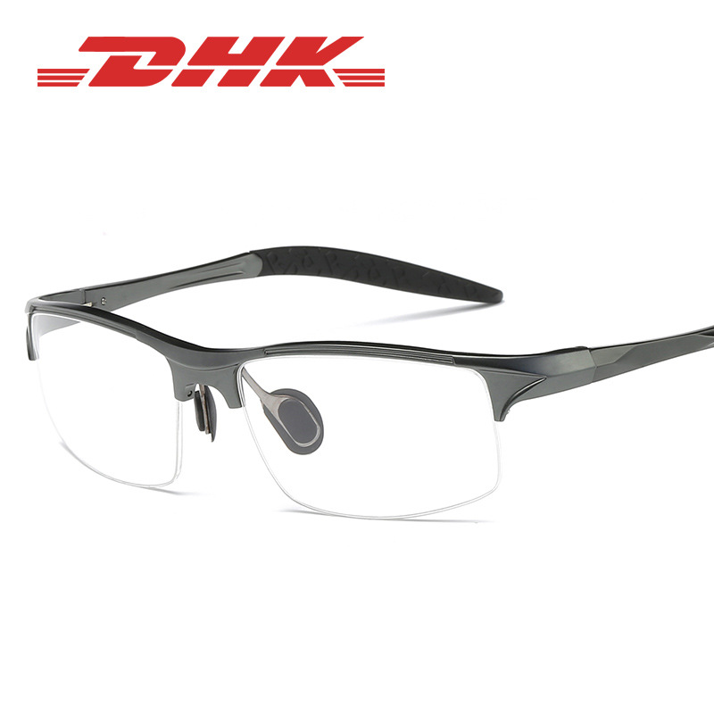 Explosive glasses frame Men's sports flat lens myopia aluminum magnesium half frame optical glasses frame 8177 glasses wholesale