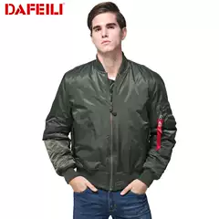 DAFELI genuine goods MA-1 American air force pilot jacket baseball jacket cotton-padded coat Winter Retro Hong Kong style Men