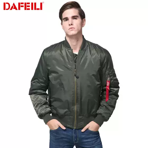 DAFELI genuine goods MA-1 American air force pilot jacket baseball jacket cotton-padded coat Winter Retro Hong Kong style Men