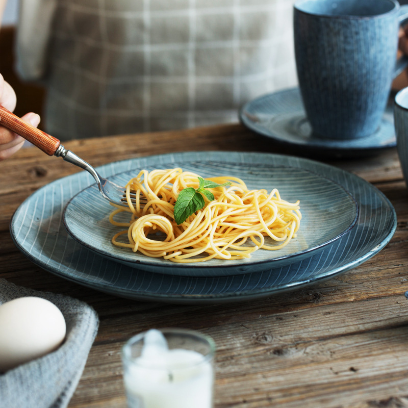 Creative Alien Stripe Personalized Ceramic Tableware Hotel Restaurant Cafe Fruit Salad Bowl Flavor Plate Manufacturers