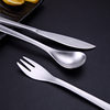 Japanese-style Liu Zongli tableware 304 stainless steel INS brushed black gold 304 dessert knife fork spoon tea point fork spoon