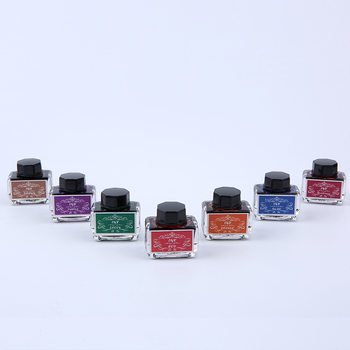 Vintage feather dip pen color ink 15ml non-carbon pen ink 10 color factory direct supply