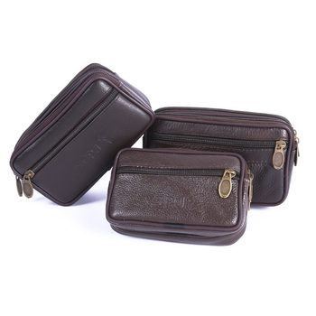 Men's Waist Bag New Waterproof Fashionable Waist Bag Wearable Leather Men's Crossbody Bag Multifunctional Mobile Phone Bag Key Bag