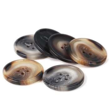 Coat Windbreaker Buttons in Stock Wholesale Translucent Four-Eye Stick Flower Resin Buttons Four Colors 15-25mm