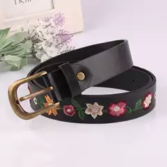 New Embroidered Flower Decoration Women's Belt Vintage Belt Fashion Women's Classical Chinese Style Skirt