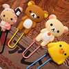Pvc Soft Rubber Paper Clips Cute Storage Metal Clips Bookmarks Large Paper Clips Book Page Student Exam Papers Wholesale