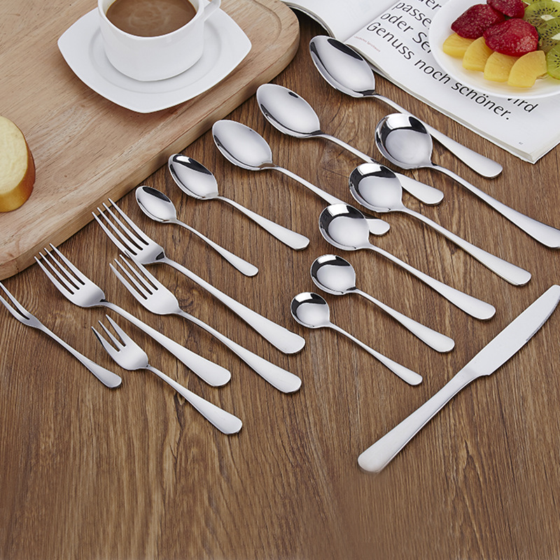 Cross-Border Stainless Steel Tableware Household Stainless Steel Knife, Fork, and Spoon 1010 Knife and Fork Set Western-Style Knife and Fork