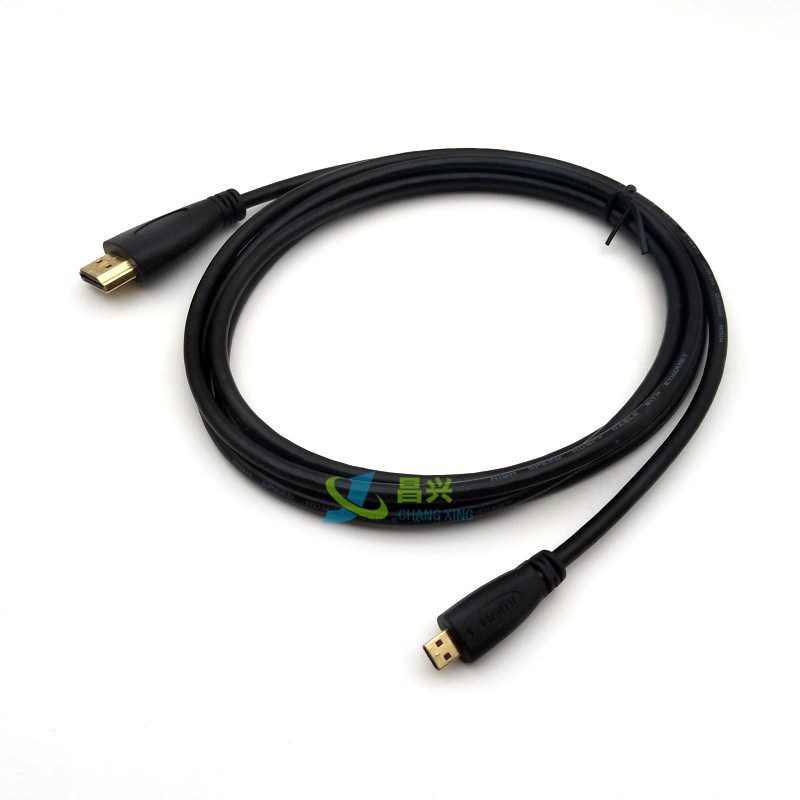 Manufacturer Supplies Microhdmi Cable Data Cable to HDMI Cable 0.5- 10m Gold-Plated Factory Direct Supply Gold-Plated Head