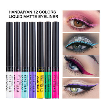 Cross-Border Eyeliner 42 Colors Handaiyan Eyeliner Waterproof Long-Lasting Non-Fading Matte Colorful Eyeliner Liquid Pen