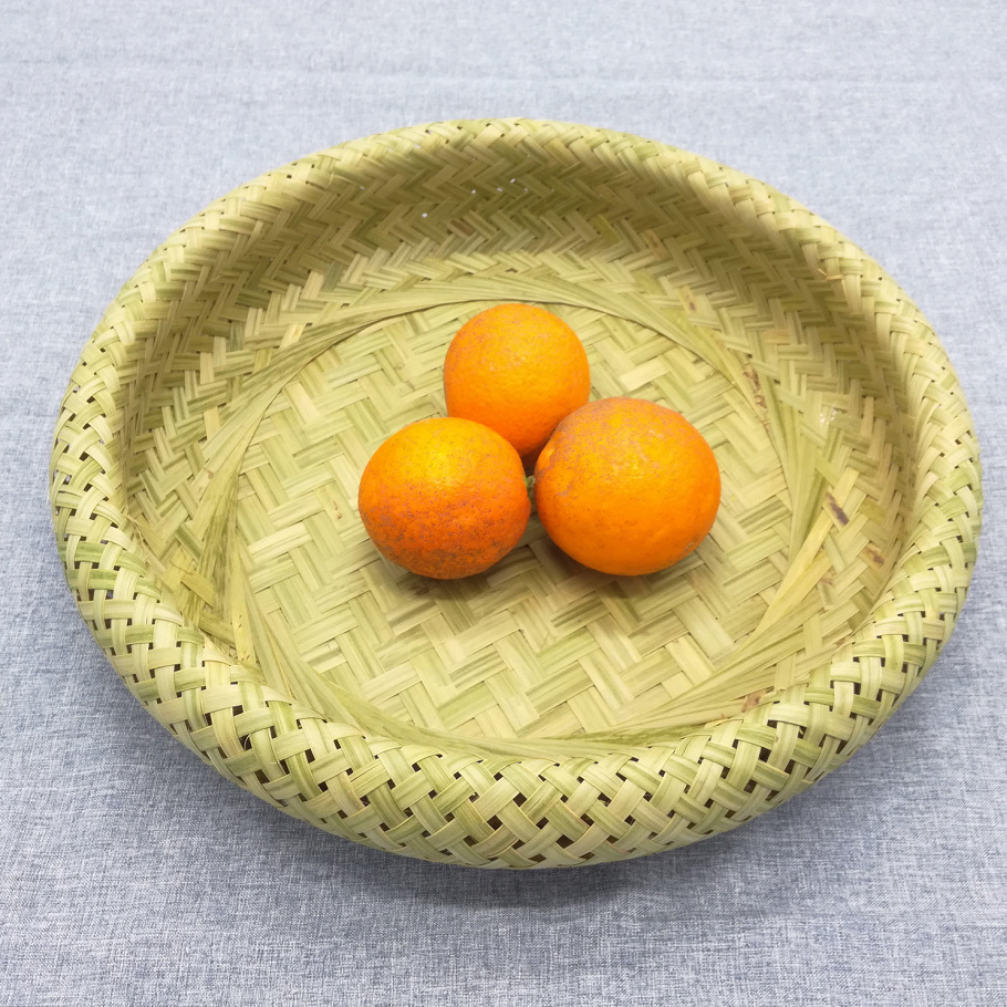 Double-layer hollow bamboo basket steamed bread bamboo products storage bamboo basket woven bamboo fruit basket wholesale