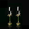 Hua Zheng Yan Iris Carved Champagne Cup Enamel Color Crystal Crafts Creative Business Gift Home Gift Set