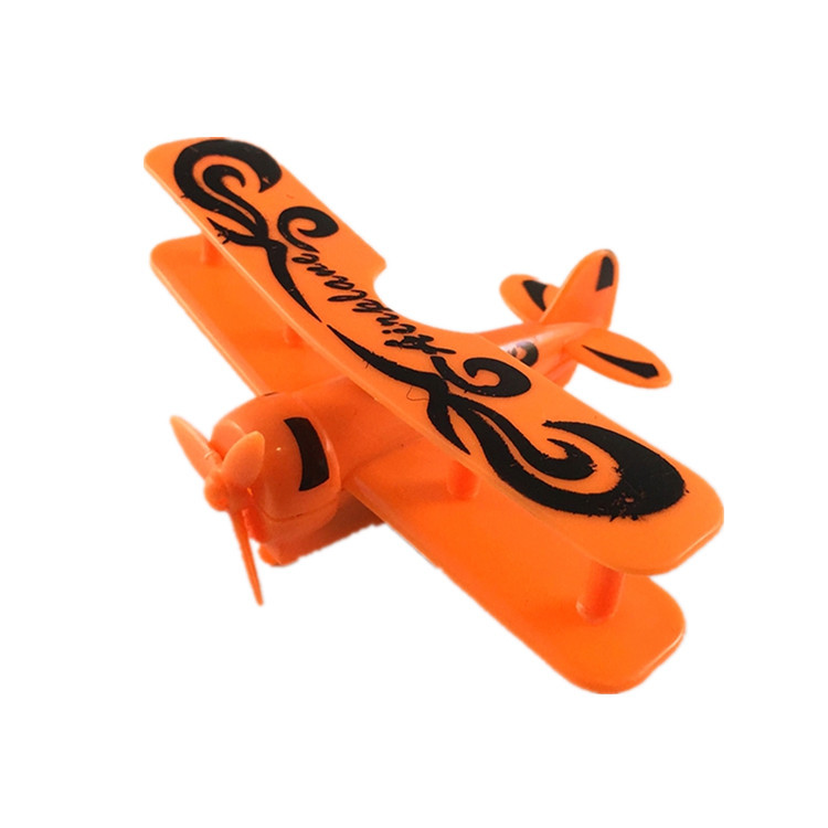 儿童玩具 礼品玩具飞机模型 回力卡通双层小飞机学校周边热卖摆件