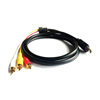 HDMI to 3RCA line HDMI to AV line red and white yellow Lotus HD audio and video top box line 1.5 meters all copper