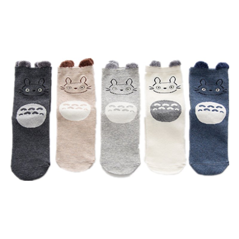 新品秋冬袜子女 立体卡通动物中筒袜 棉质可爱羽毛纱袜 厂家批发