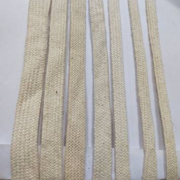 Factory Direct Sales of Pure Cotton Hollow Double-Layer Flat Cotton Rope Webbing Shoelaces, Waistband Drawstrings, Hat Strings, Dyeable Woven Pure Cotton