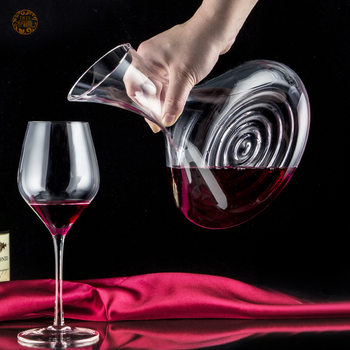 Ilis Crystal Glass Red Wine Decanter European-Style Household Flask Wine Spirits Flats Bottom Threaded Wine Dispenser