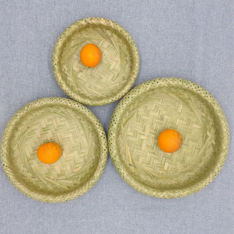 Double-layer hollow bamboo basket steamed bread bamboo products storage bamboo basket woven bamboo fruit basket wholesale