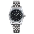 Women's black silver belt 6#