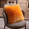 Cross-border European-style white plush pillow case imitation wool cushion sofa waist bed fox fur pillow spot