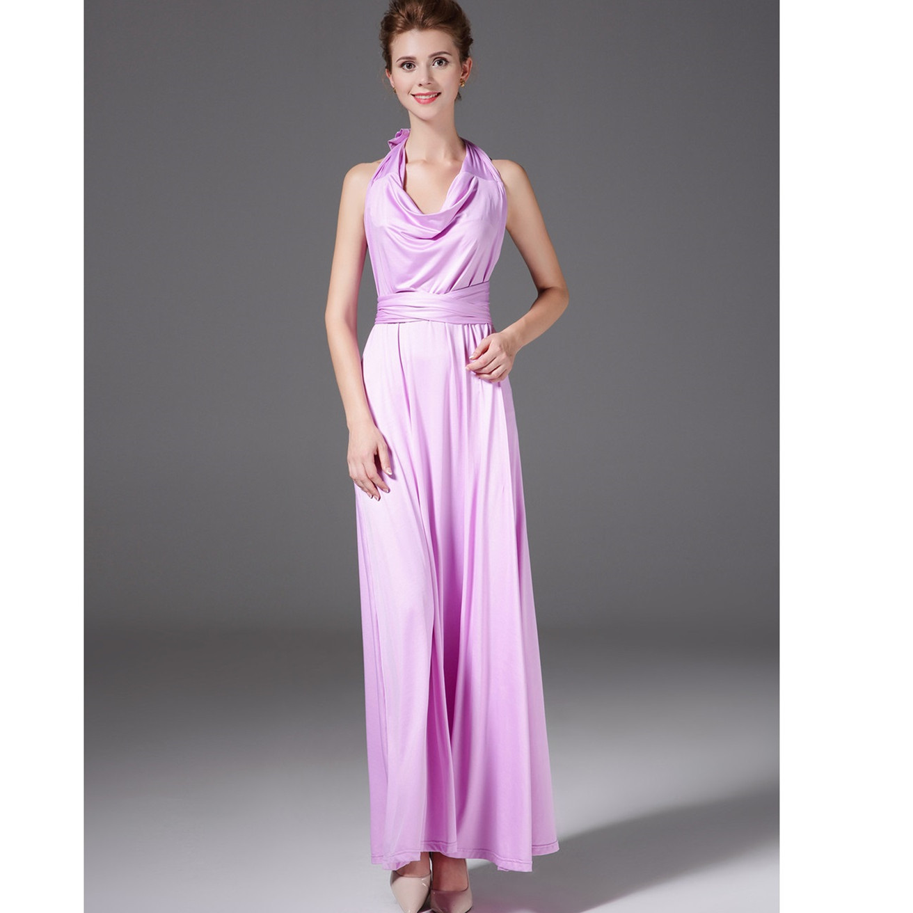 Cross Back Bandage Maxi Dress Versatile 3 4 Sleeve Adjustable Straps Sexy Fit Evening Wear Cocktail Party