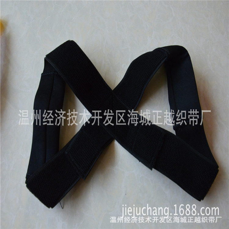 Factory wholesale supply elastic Velcro elastic Velcro buckle with wool surface elastic band color